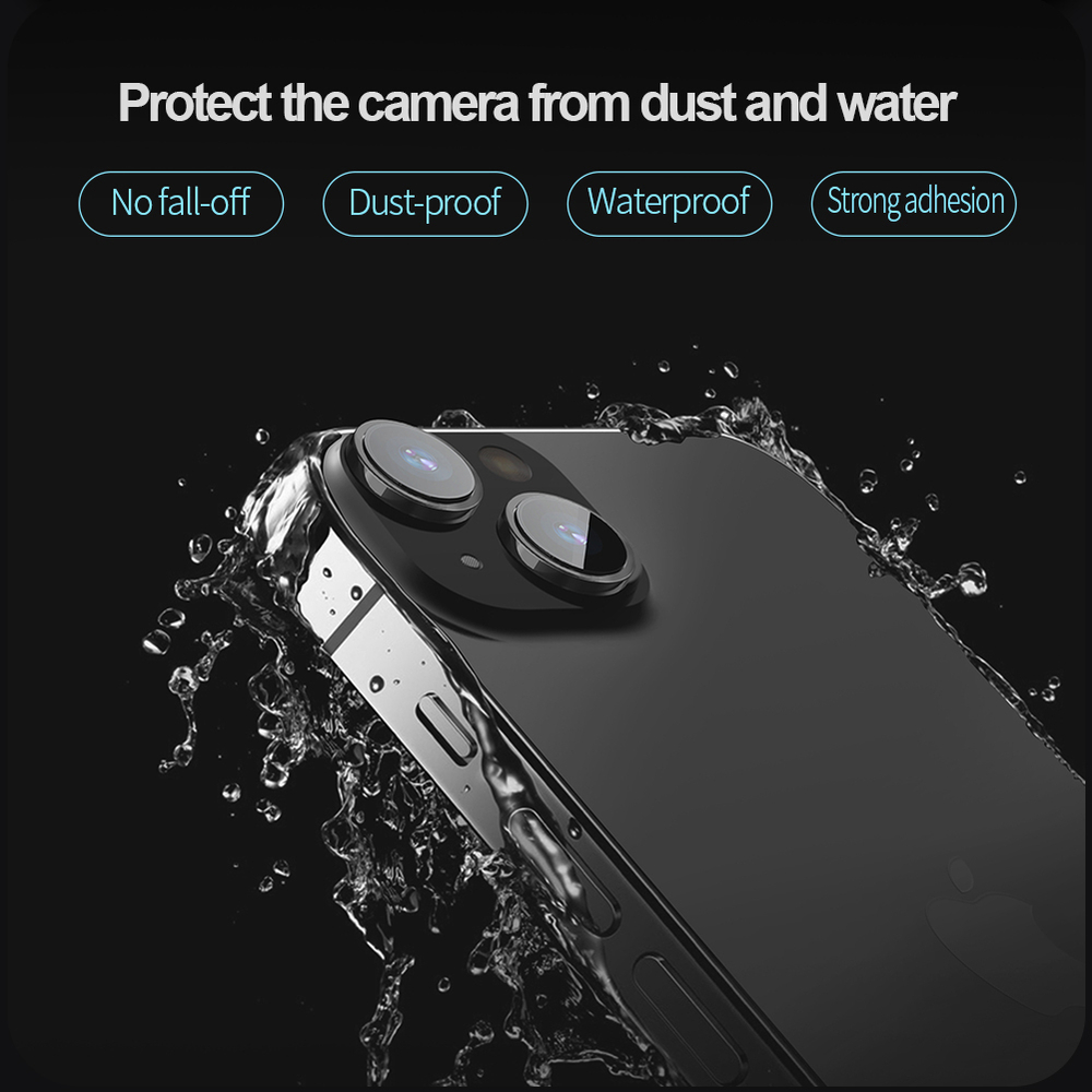 Защитное стекло (2шт) от Nillkin на камеры для смартфона iPhone 15 и 15 Plus, серия CLRFilm Camera Tempered Glass