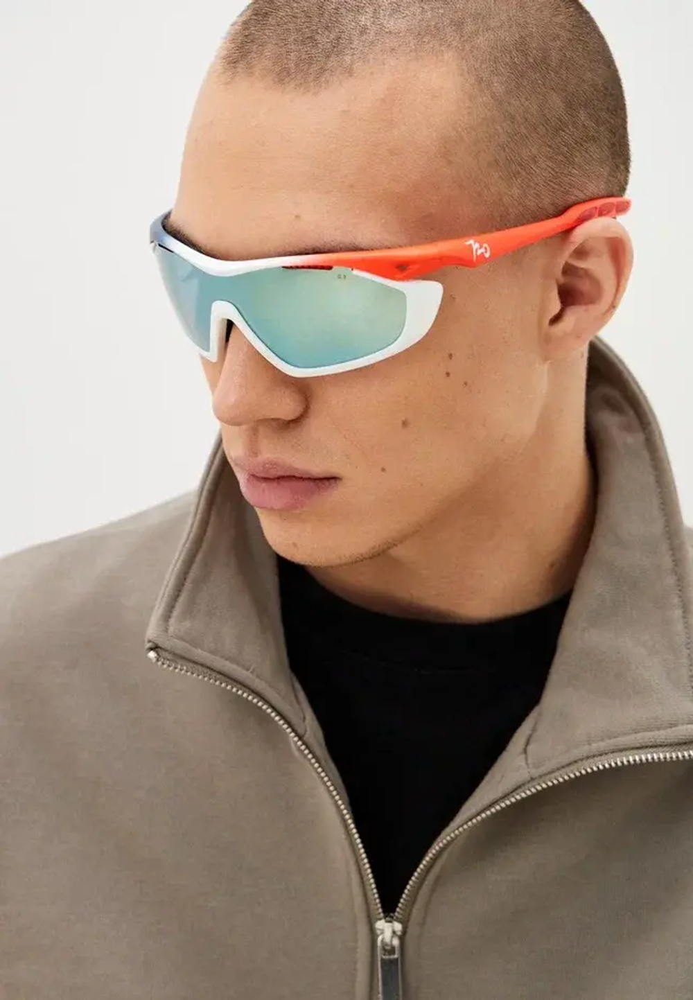 Спортивные очки с диоптриями 720armour Analog Pro / Matte Dark Grey Blue / Matte Neon Red Orange / Matte White Gasket / Smoke Full Blue White Lens