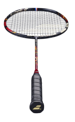 Rakieta do badmintona Babolat X-Feel Fury Strung - dark red/black/gold