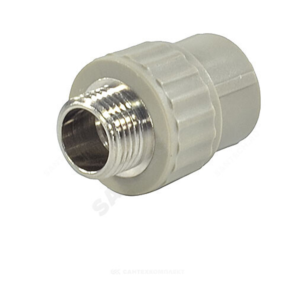 Муфта PP-R комбинированная серая Дн 20х3/4" НР VALFEX 10130120Г