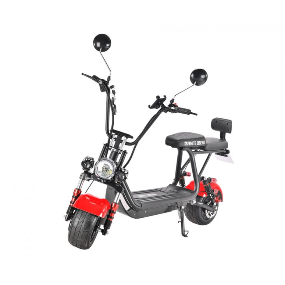 Электроскутер CityCoco White Siberia WS-Mini R 1200W Красный