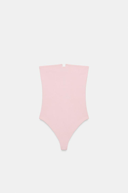 ZARA ЭЛАСТИЧНОЕ БОДИ БАНДО, ЦВЕТ РОЗОВОГО ДЕРЕВА