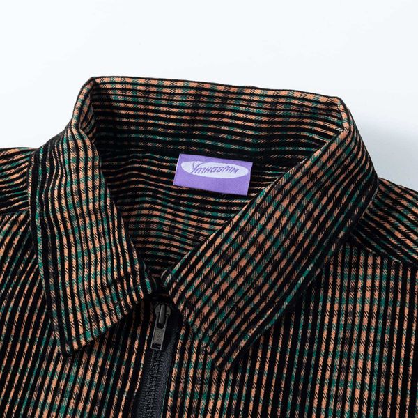 Рубашка Velvet Tartan оранжевая / зеленая - фото 5