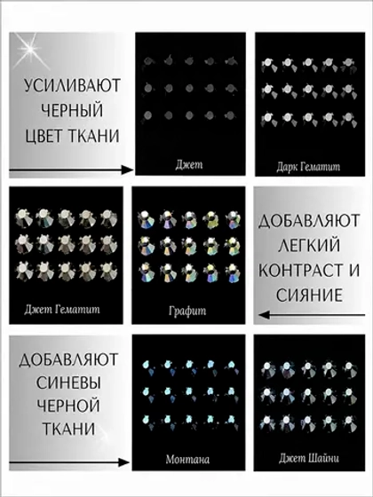 Черные стразы для черного костюма.