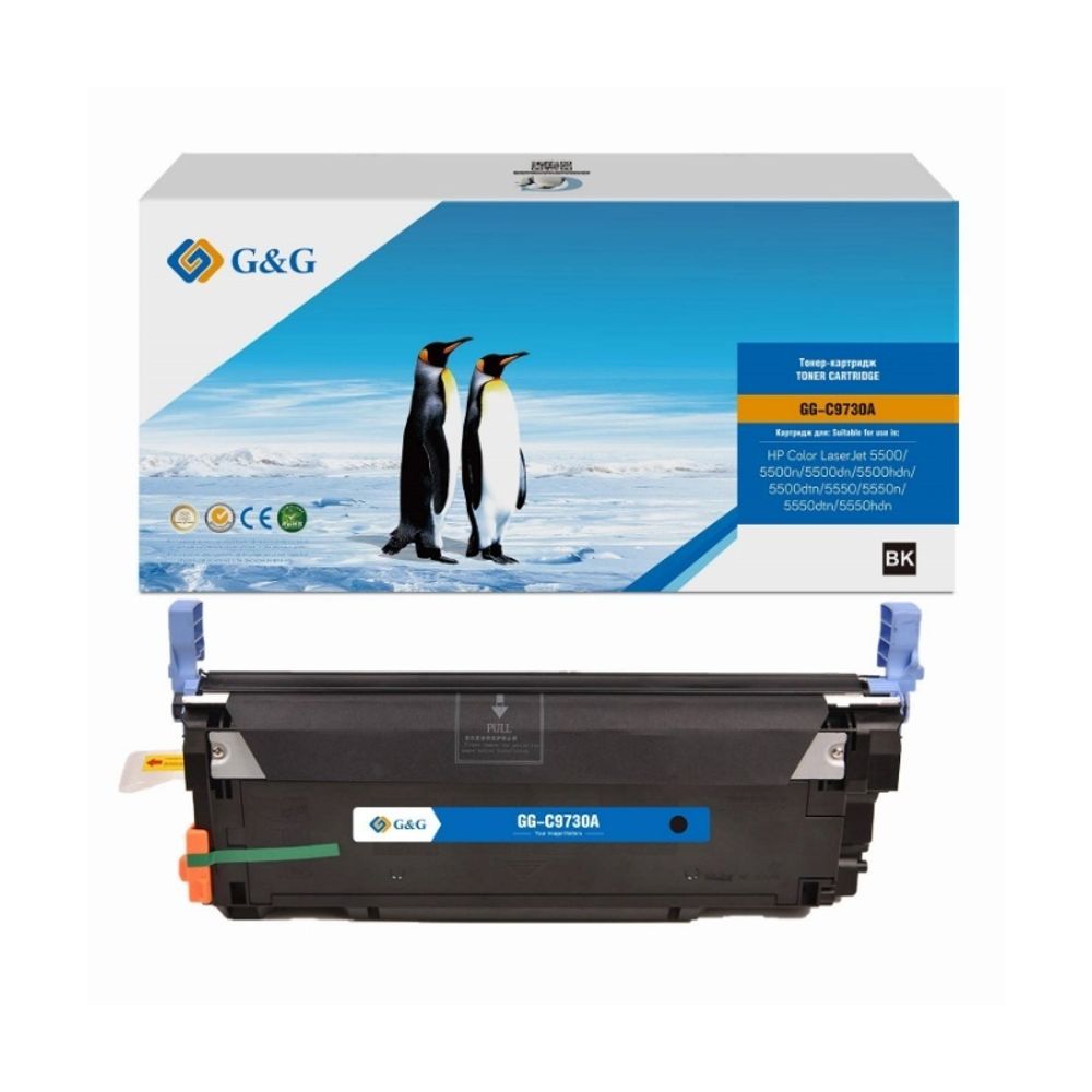 Картридж G&amp;G, аналог HP C9730A черный (13K)