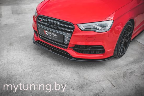 Сплиттер бампера переднего для AUDI A3 8V S-Line / S3 8V Sedan (13-16)