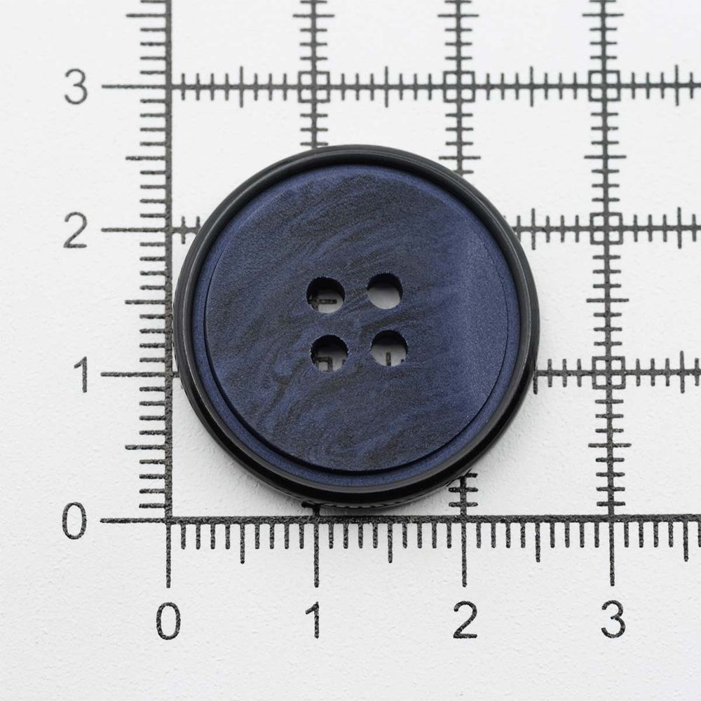 Пуговицы 4 прокола 40L=25 мм, (Blue (синий)), 24 шт