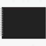 Блокнот-скетчбук SKETCHBOOK BLACK MINI А6 20 листов с черной бумагой на металлическом гребне