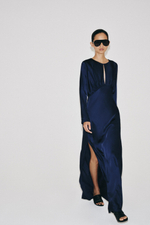 ДЛИННОЕ АТЛАСНОЕ ПЛАТЬЕ ZW COLLECTION — ZARA