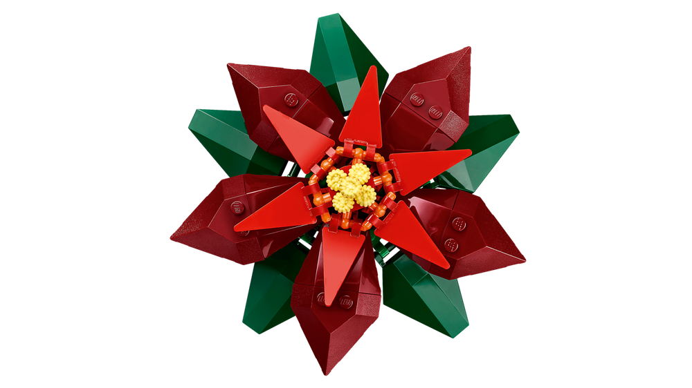 Конструктор Лего айконс Пуансеттия 10370 | LEGO Icons Poinsettia 10370 декоративная ботаническая модель 608 деталей 18+