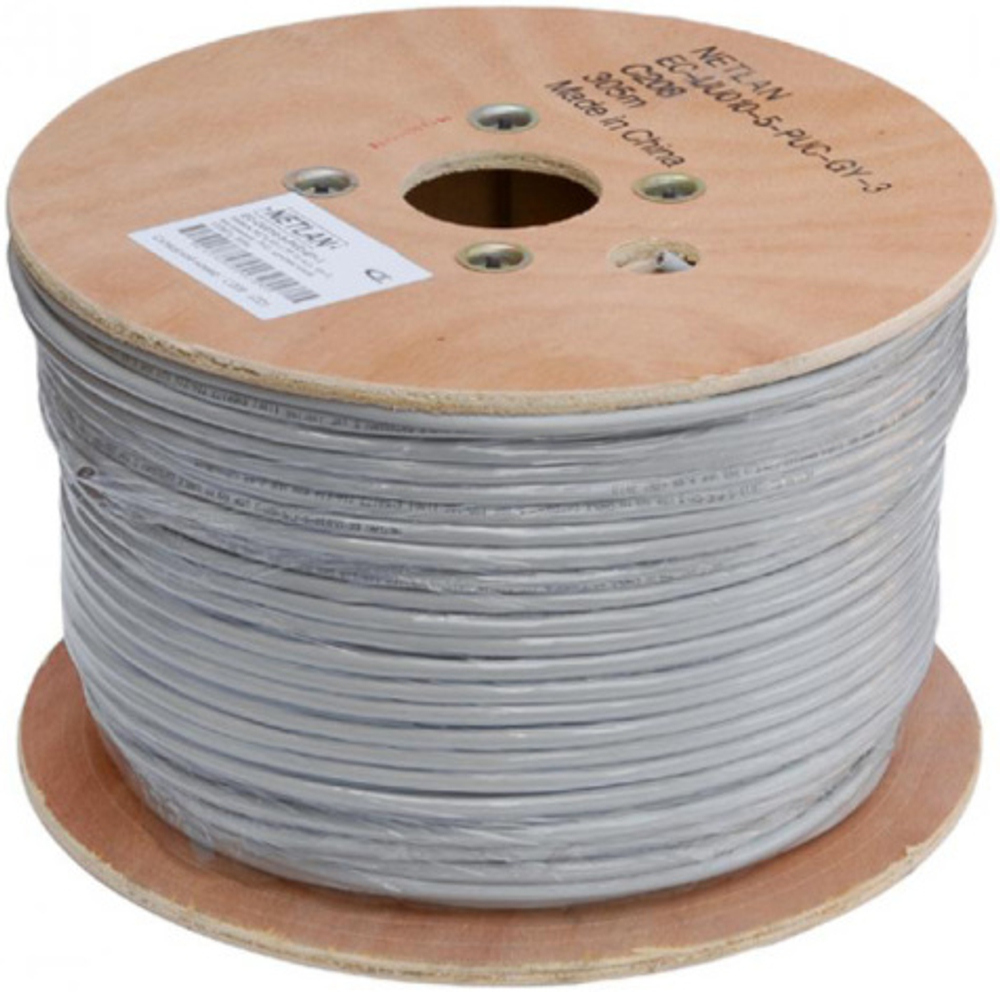 Кабель витая пара U/UTP 5e кат. 25 пар Netlan EC-UU025-5-PVC-GY-3