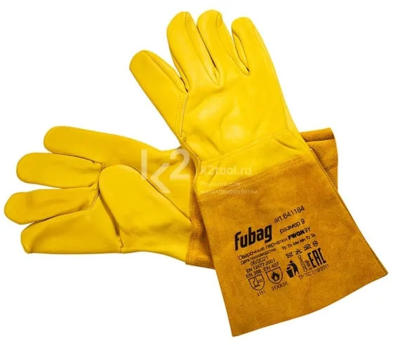 Сварочные краги Fubag TIG без подкладки FWGN 9Y, желтый