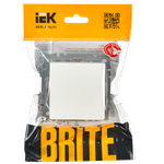 BRITE Выключатель 1-клавишный перекрестный 10А ВС10-1-3-БрБ белый IEK