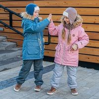 Парка зимняя мембранная на меху "Деним" подростковая