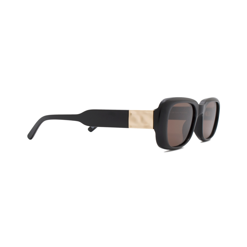 Очки Genex Sunglasses 696 c.189 прямоугольные темно-коричневые с золотом