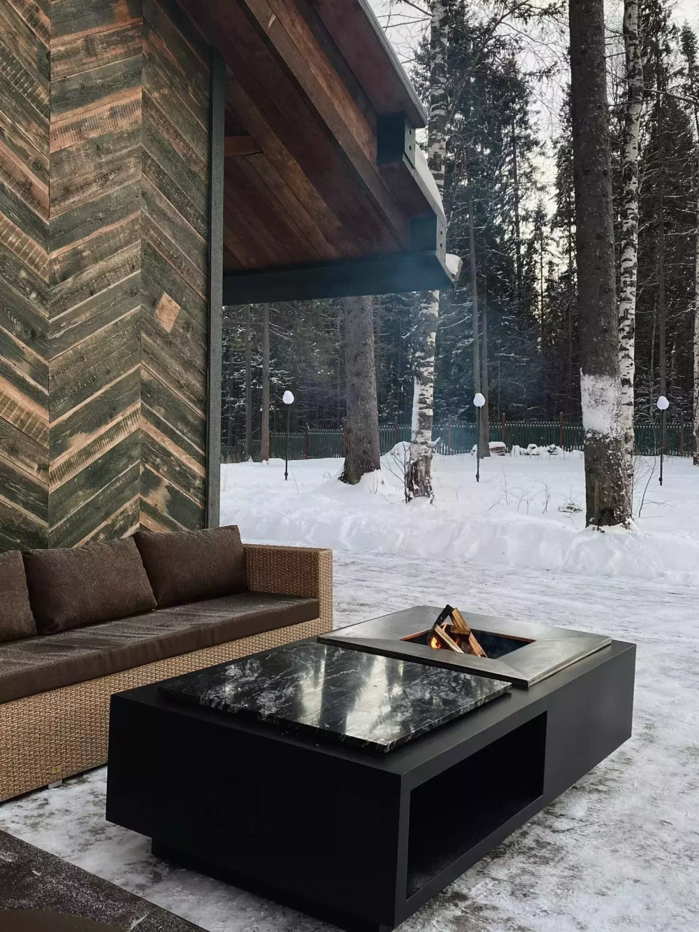 Дровяной гриль-стол Elbrus Grill Фудзияма 1000 (размер стола 2300x1200 мм)