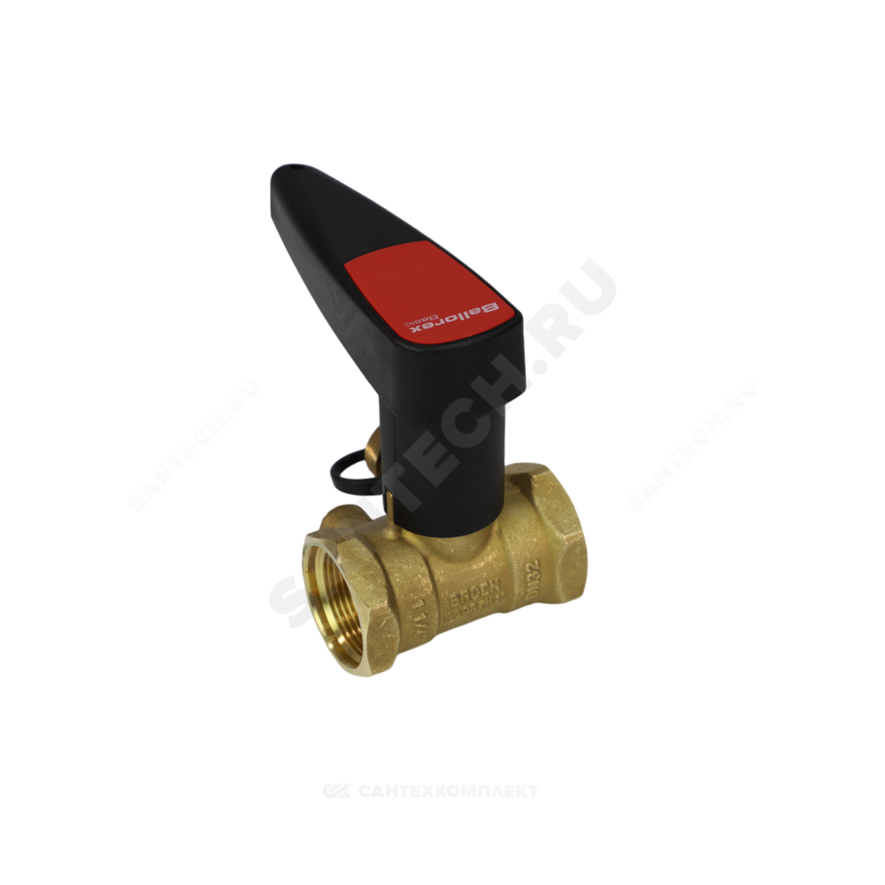 Клапан балансировочный ручной латунь Basic Ду 25 G1" Ру25 ВР Kvs=7.4м3/ч без ниппелей BROEN 45490000-001003