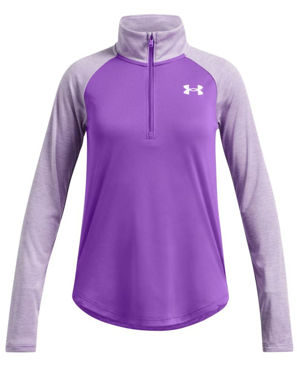 Футболка для девочки теннисная Under Armour Girls' UA Tech Graphic 1/2 Zip - Фиолетовый