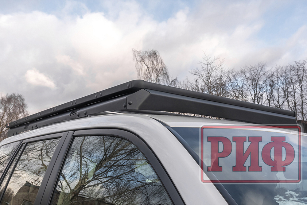 Багажник экспедиционный (платформа) алюминиевый 1150x2080 мм для Toyota Land Cruiser Prado 150 (с крепежом) РИФ