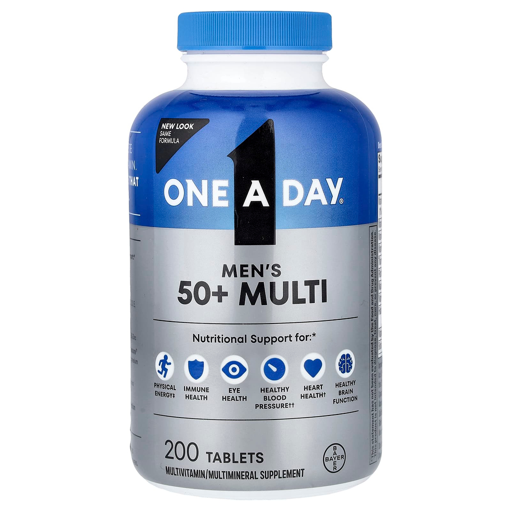 One-A-Day, Мультивитаминный комплекс для мужчин старше 50 лет, 200 таблеток