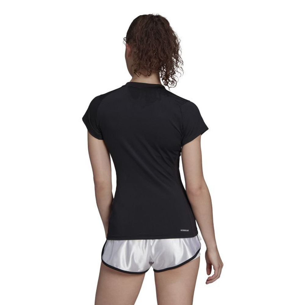 Женская теннисная футболка Adidas Primegreen Aeroready Freelift Tee W - черный
