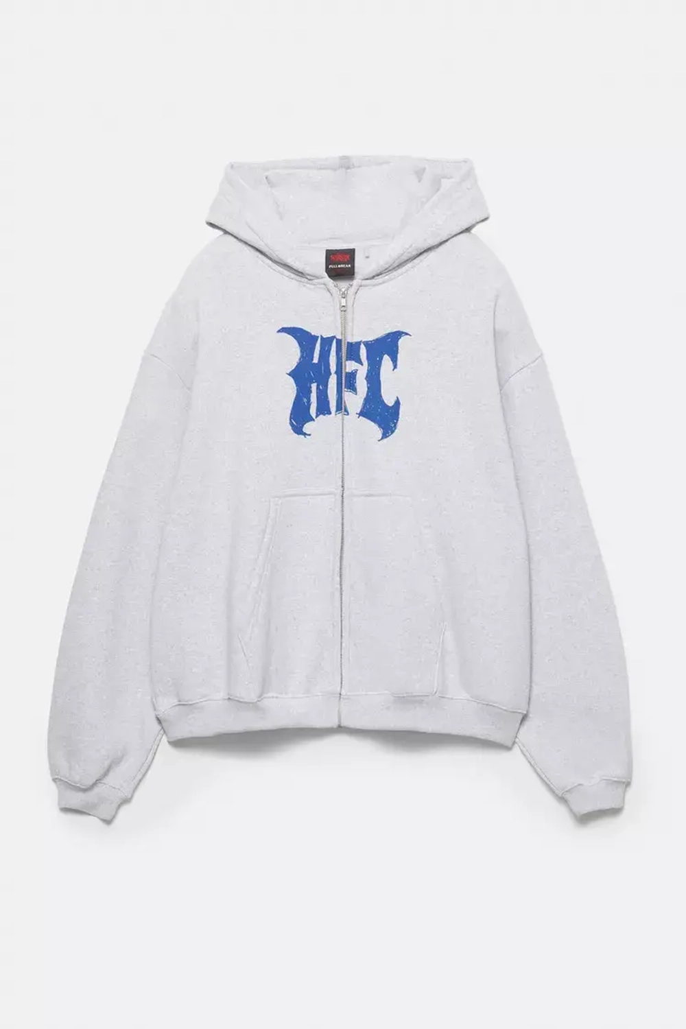 PULL&BEAR Толстовка с капюшоном HFC "Stranger Things", серый меланж