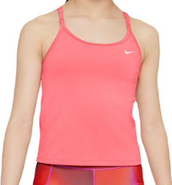 Футболка для девочки теннисная Nike Dri-FIT Indy Tank Sports Bra - sea coral/white