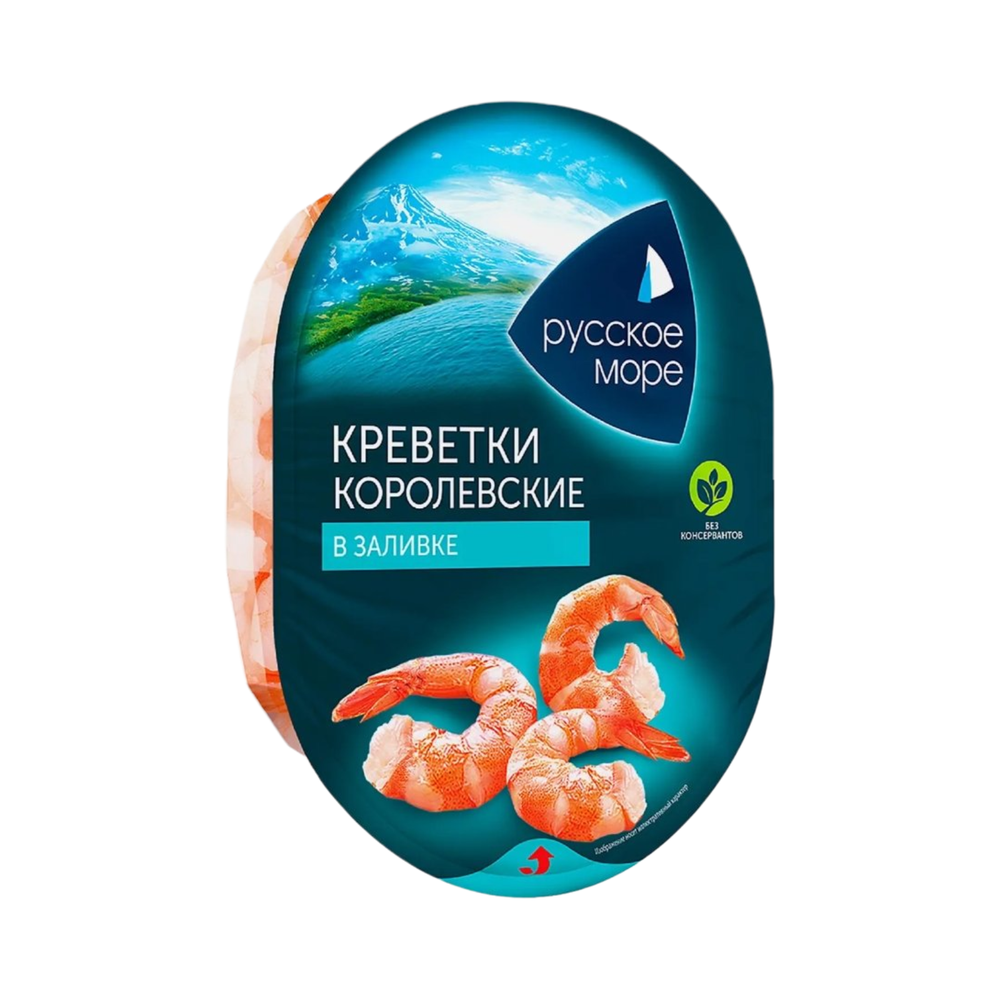 Русское море креветки королевские в заливке 180г
