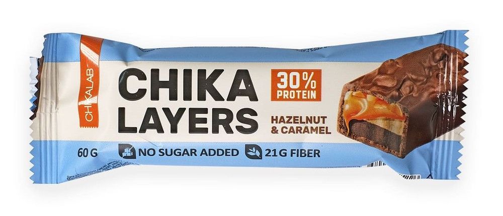 Батончик Лесной орех с карамелью Chika Layers 60г