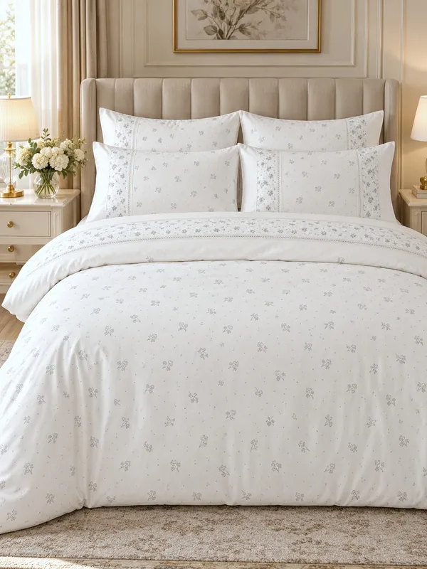 Gelin Home КПБ 6 пр. FILIZ серый цвет пододеяльник 200*220, простынь 240*260, наволочки 50*70 2шт, декоративные наволочки 50*70 2шт GLNN009