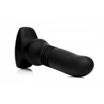 Вибромассажер с фрикциями XR Brands Silicone Vibrating & Thrusting Plug with Remote Control, 17,1х4.6 см, черный