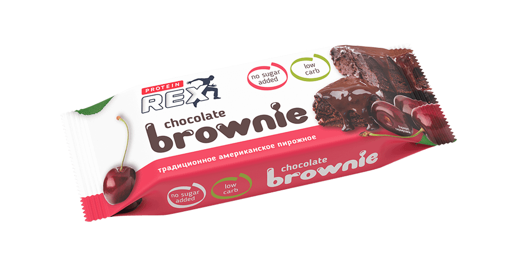 Батончик HITCHER BROWNIE обогащенное протеином 25% "Вишня"protein 40г