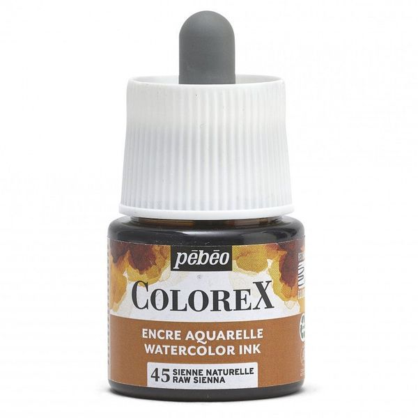 Краска акварель акварельные чернила Colorex 45 мл, сиена натуральная, Pebeo 417045