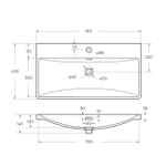 Подвесная тумба с раковиной Belbagno DUE, 80 см Rovere Nature DUE-800-2C-SO-RN-P + BB-8076-3-80