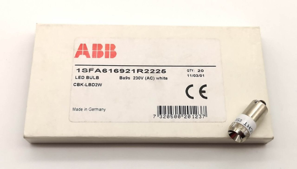 Сигнальная лампа (светодиод белый) ABB KA2-2225, 230В 1SFA616921R2225