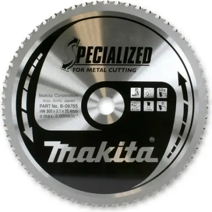 Диск по стали 185х30х2 мм/48T, 0°, MTCG Makita B-29371