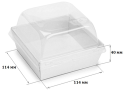 Короб ForGenika SmartPack 550+купольная крышка БЕЛЫЙ (50шт/450шт) (114*114*40)