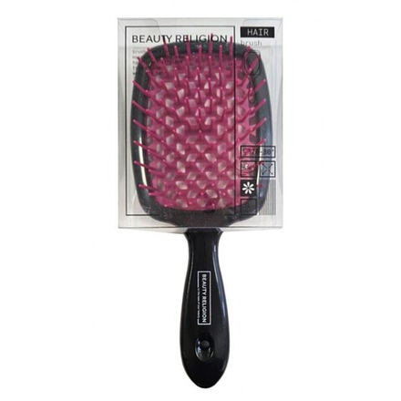 BEAUTY RELIGION Расческа для волос мульти ЧЁРНЫЙ/ЯГОДНЫЙ Multi Brush Berry/black, 1 шт