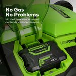 Cамоходная аккумуляторная газонокосилка Greenworks GD60LM61 Twin Force, 60v, 61 см, (2519107UB), с аккумулятором 4 А·ч и зарядным устройством