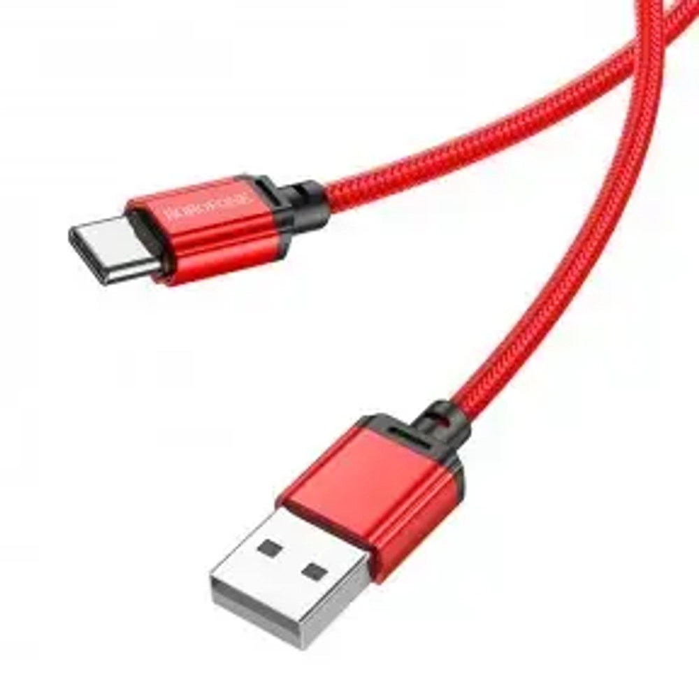 Кабель Borofone BX87 Type-C-Lightning PD20W 3А 1м Braided красный