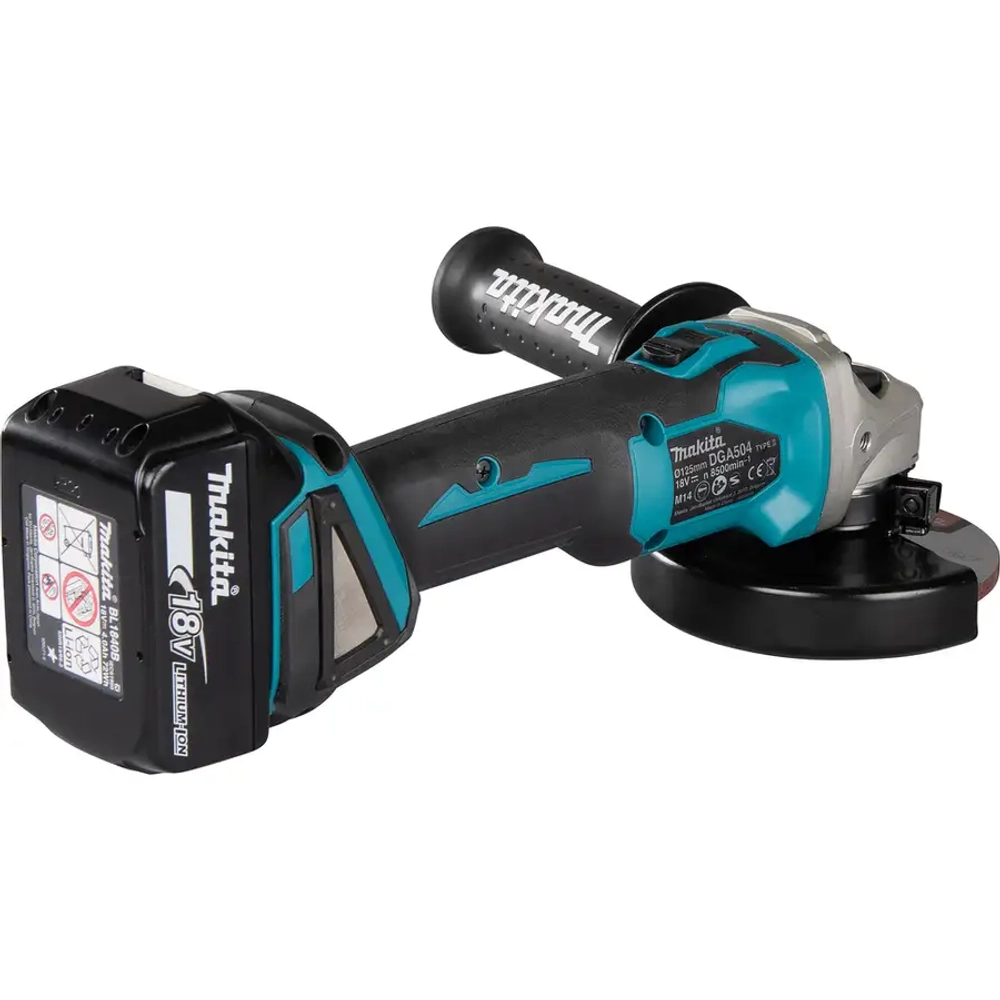 Аккумуляторная угловая шлифмашина 125мм Makita DGA504RT