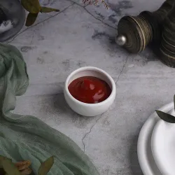 Соусник 35 мл d 5,3 см h3,5/3 см круглый белый фарфор P.L. Proff Cuisine [20]