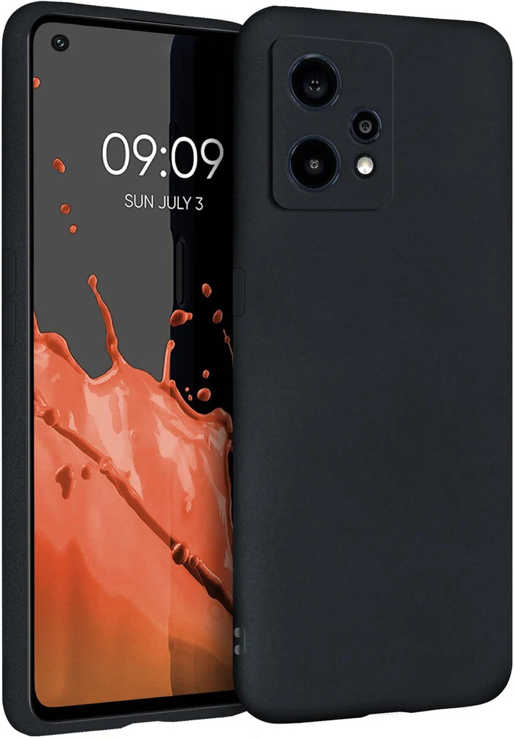 Мягкий Soft Touch чехол из силикона для REALME 9 PRO+ и 9 4G (3521) с бархатной подкладкой