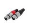 Adam Hall K3CXF3PAIR - разъем XLR (F), красный и черный, пара