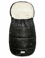 Конверт зимний меховой AMAROBABY Snowy Travel Космос, черный, 105 см.