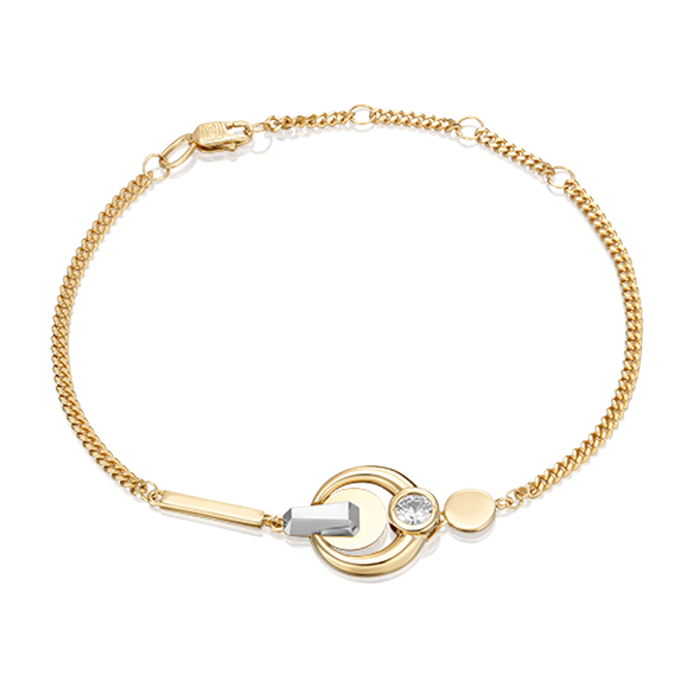 Браслет из лимонного золота c натуральным топазом white Артикул: 05-0749-00-201-1121