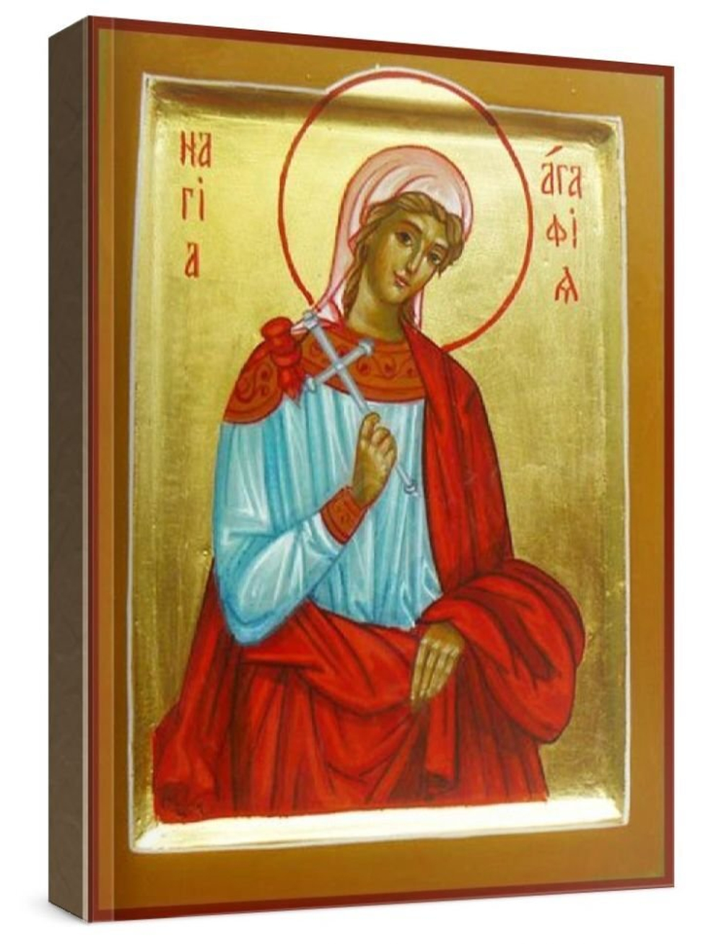 Агафия Панормская (рукописная икона)