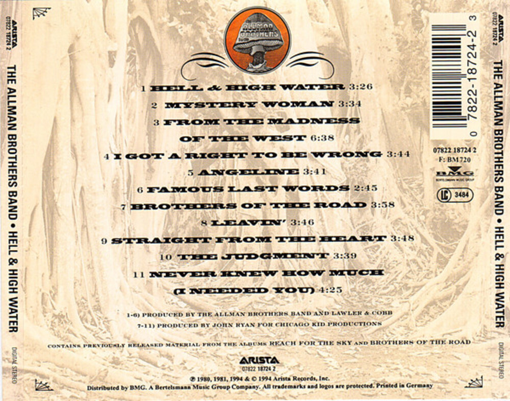 The Allman Brothers Band / Hell & High Water - The Best Of The Arista Years (CD)
