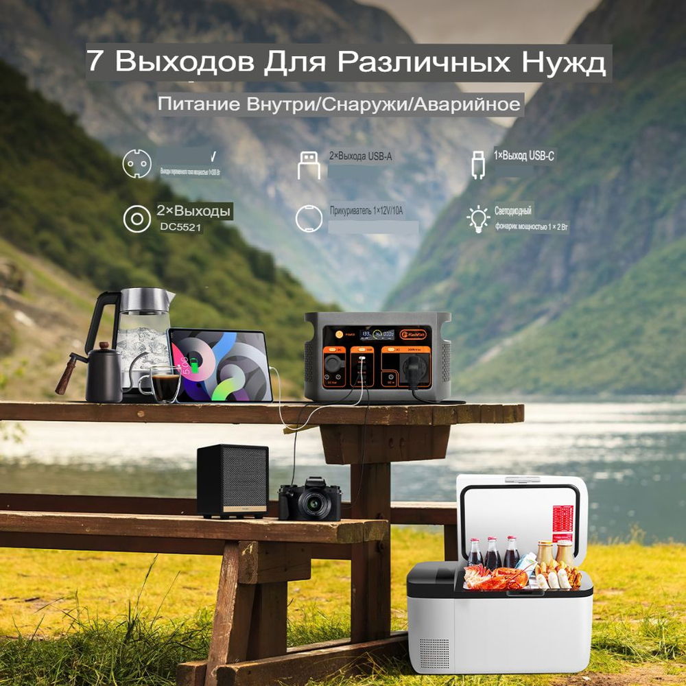 Электростанция портативная 220В 300Вт 57000mAh 179Wh Flashfish E103