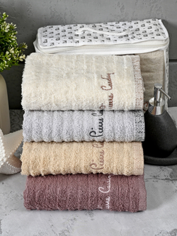 HAV00178 Набор полотенец для лица PIERRE CARDIN HOME из 4пр WAVE 50х90
